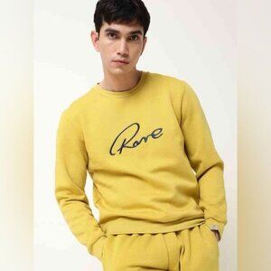 RARE RABBIT Crewneck ASHER Sweatshirt with Embroidered Logo